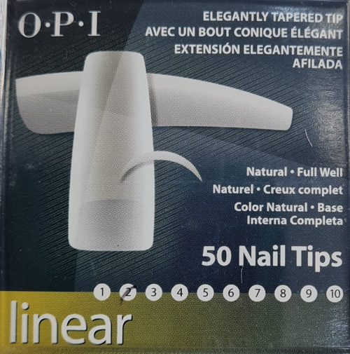 OPI NAIL TIPS - LINEAR - Full-well - Size 2 - 50 tips